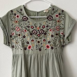 Orange Creek Floral Embroidered Dress